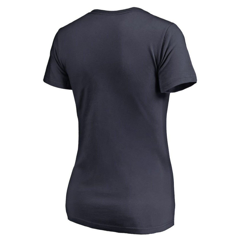 Boston Red Sox Women's Splatter Logo V-Neck T-Shirt Navy