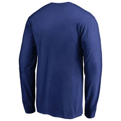 Chicago Cubs Splatter Logo Long Sleeve T-Shirt Royal