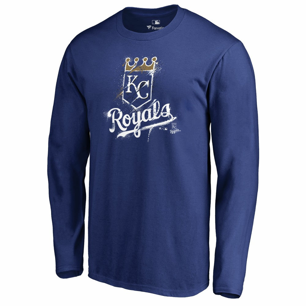 Kansas City Royals Splatter Logo Long Sleeve T-Shirt Royal