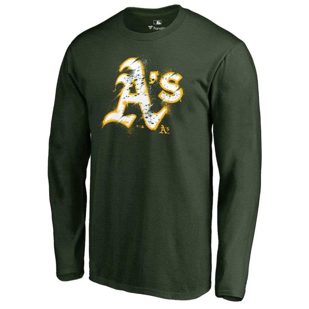 Athletics Splatter Logo Long Sleeve T-Shirt Green