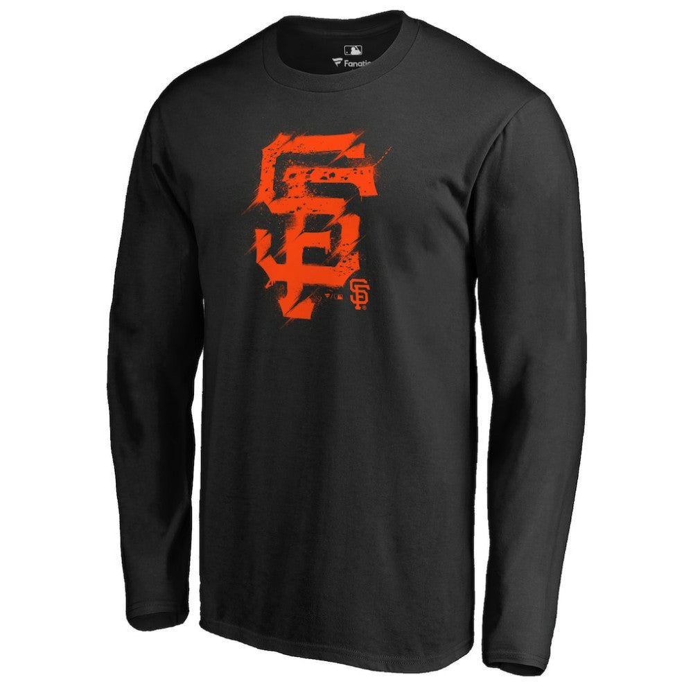 San Francisco Giants Splatter Logo Long Sleeve T-Shirt Black