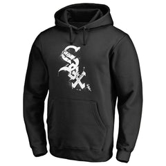 Chicago White Sox Splatter Logo Pullover Hoodie Black
