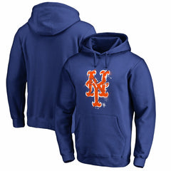New York Mets Splatter Logo Pullover Hoodie Royal