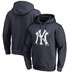 New York Yankees Splatter Logo Pullover Hoodie Navy