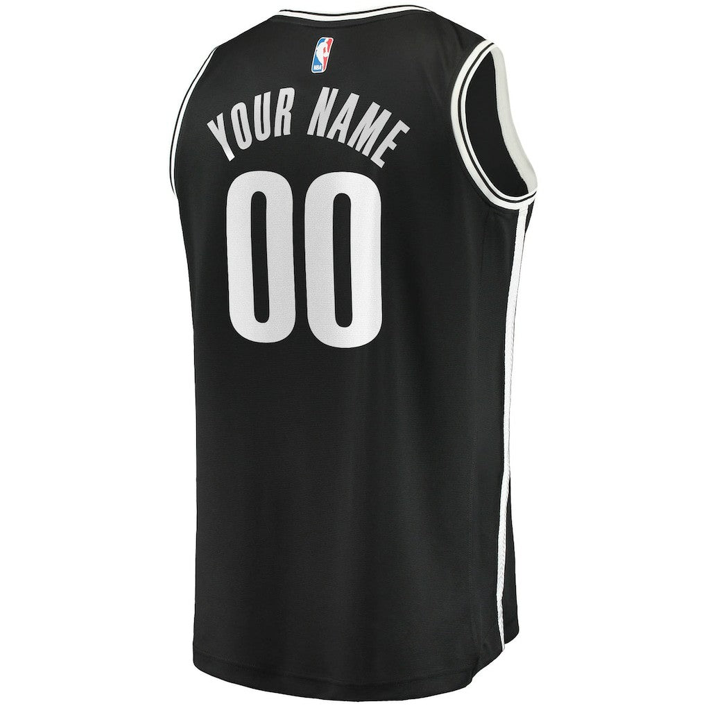 Brooklyn Nets Fast Break Custom Replica Jersey Black - Icon Edition