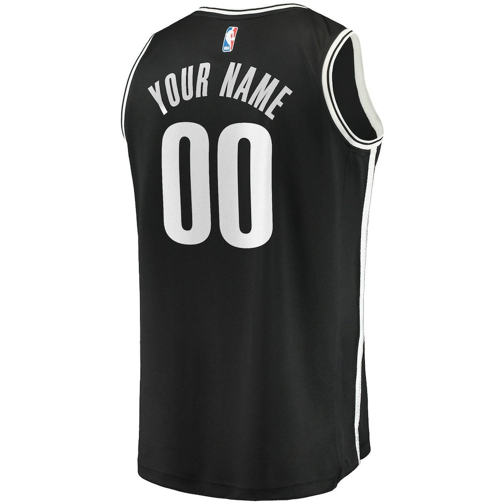 Brooklyn Nets Fast Break Custom Replica Jersey Black - Icon Edition
