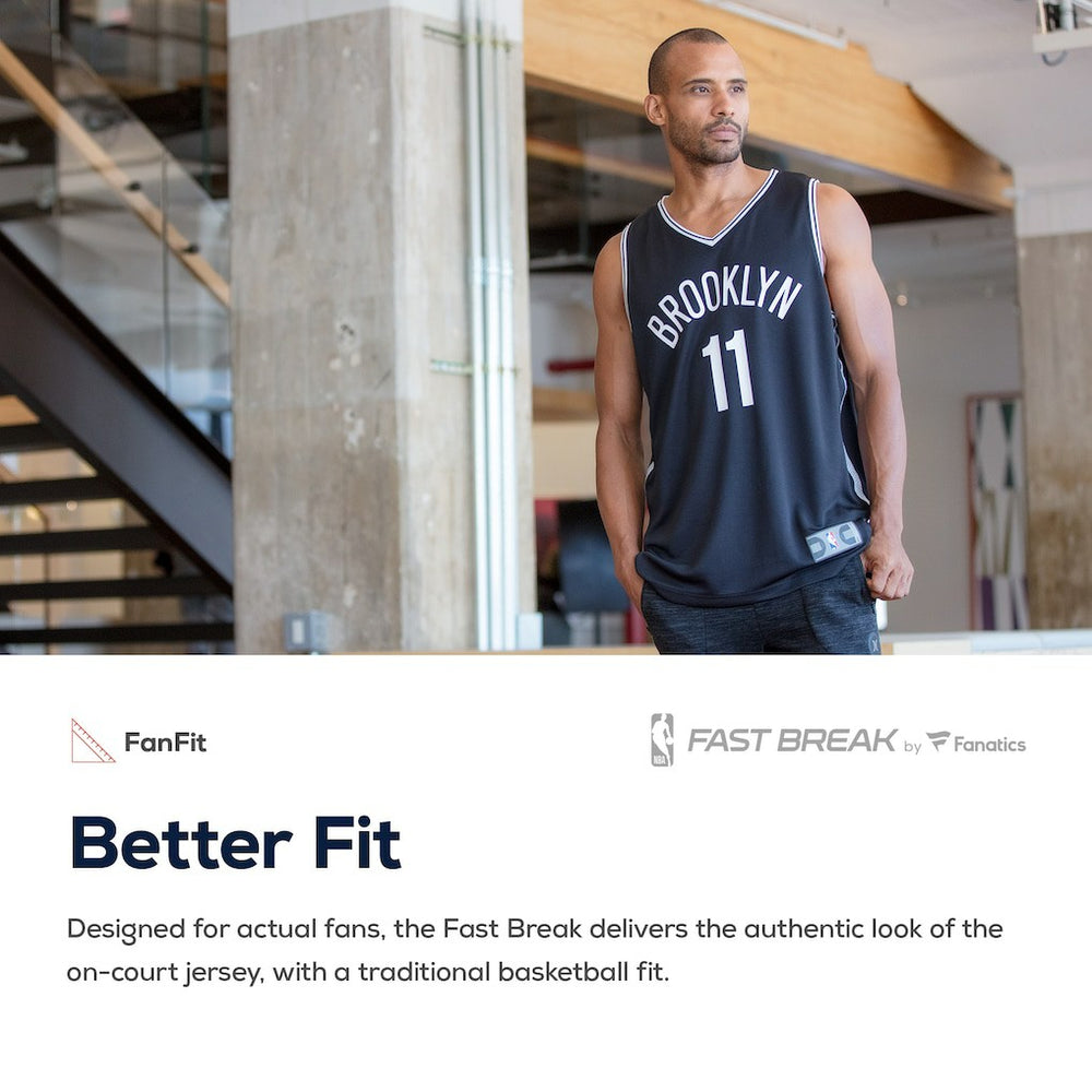 Brooklyn Nets Fast Break Custom Replica Jersey Black - Icon Edition