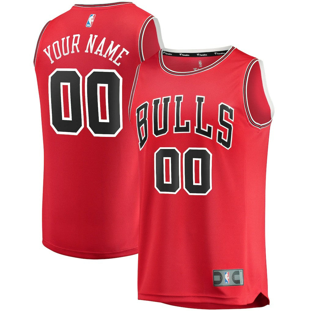 Chicago Bulls Fast Break Custom Replica Jersey Red sale - Icon Edition