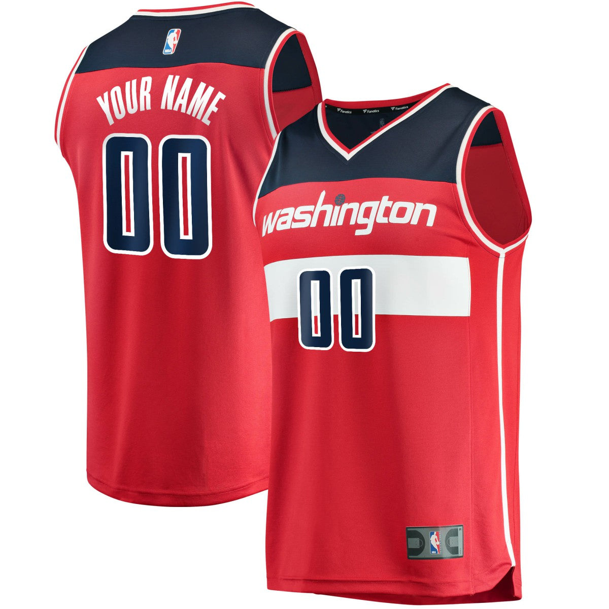 Washington Wizards Fast Break Custom Replica Jersey Red - Icon Edition