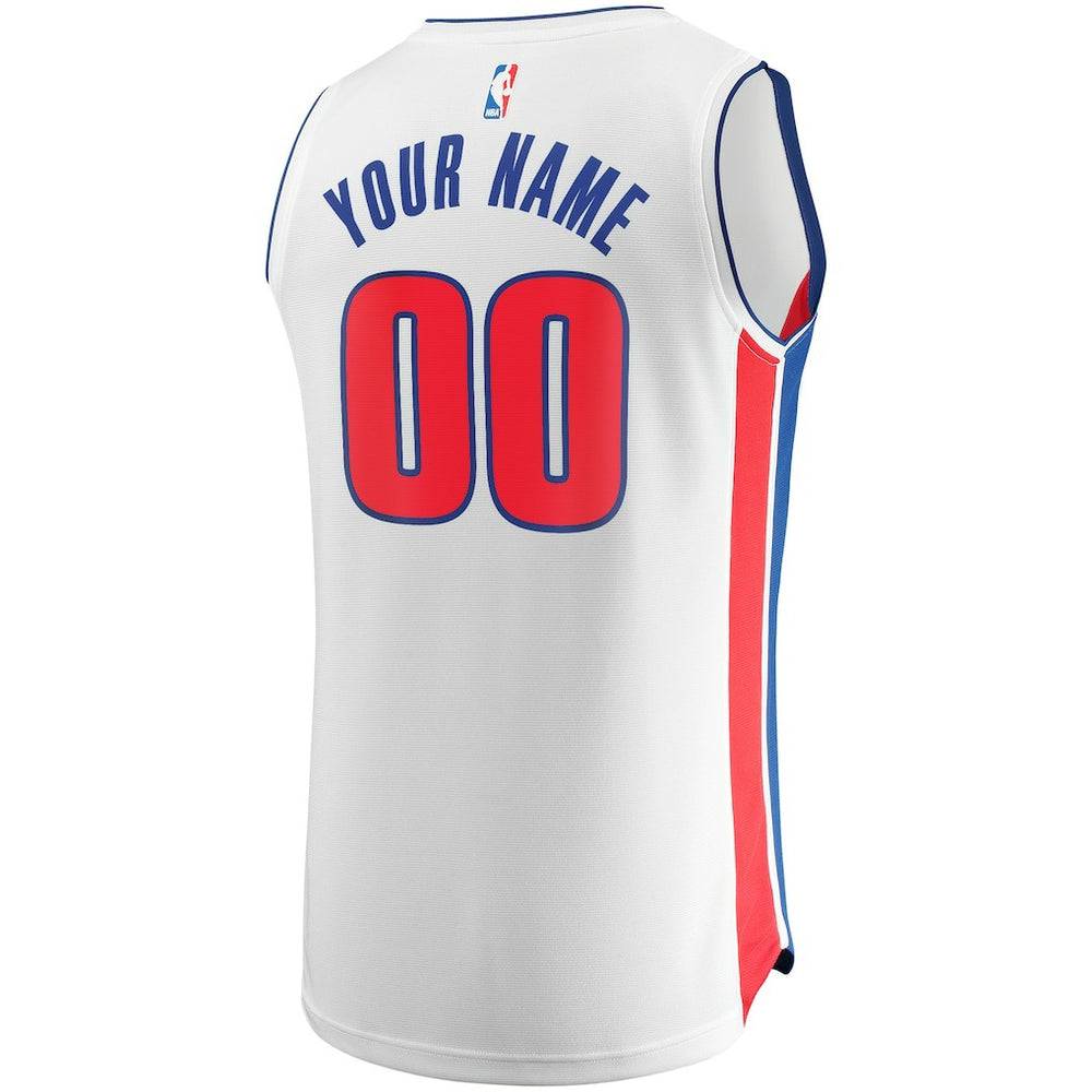 Detroit Pistons Fast Break Custom Replica Jersey White sale - Association Edition
