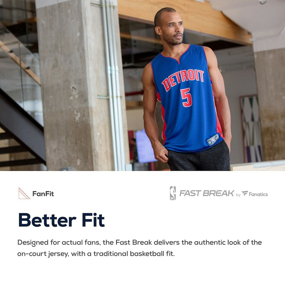 Detroit Pistons Fast Break Custom Replica Jersey White sale - Association Edition
