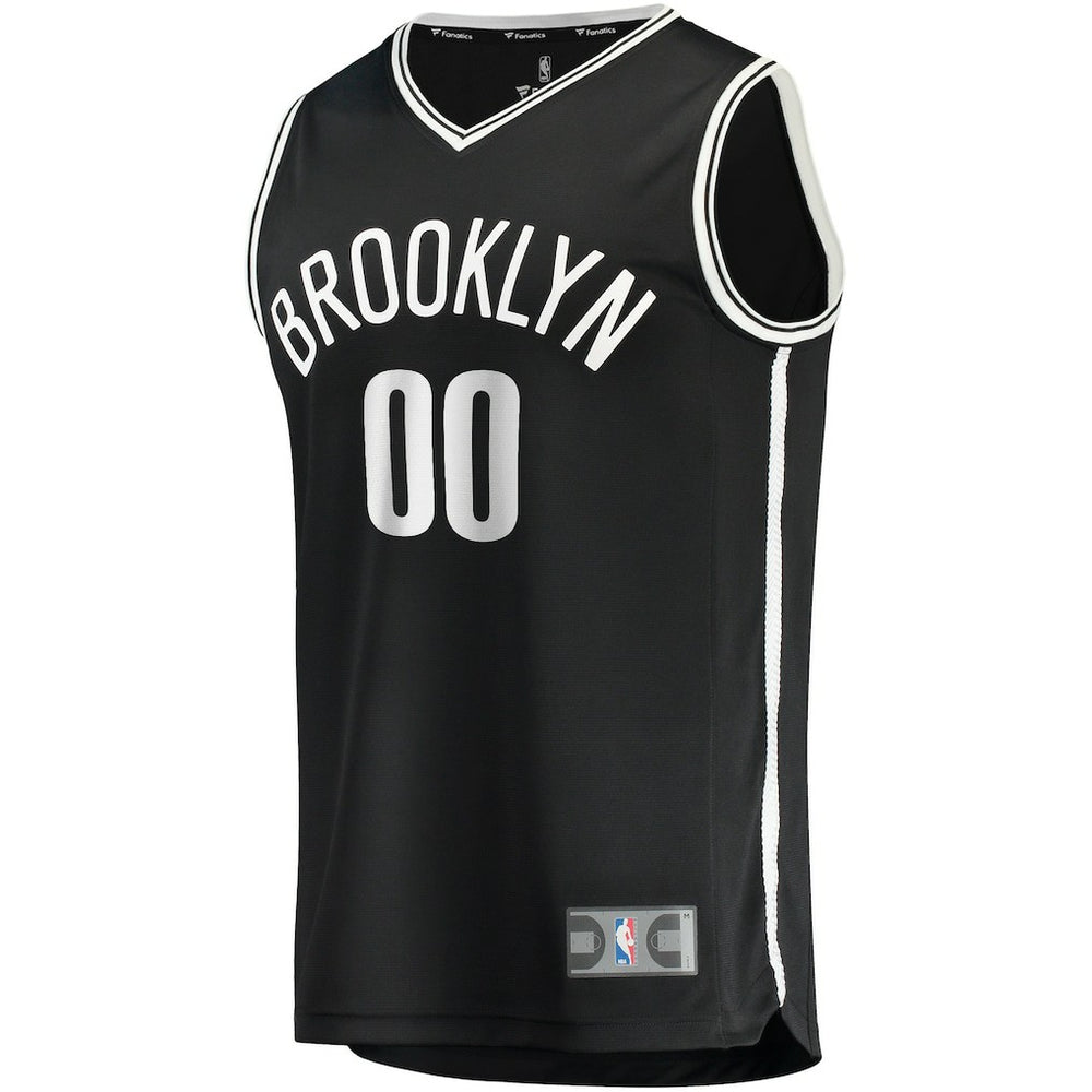 Brooklyn Nets Youth Fast Break Custom Replica Jersey Black - Icon Edition
