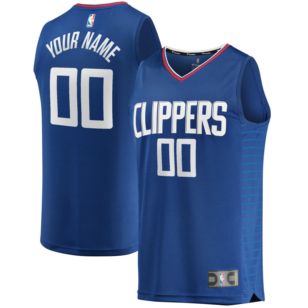 LA Clippers Youth Fast Break Custom Replica Jersey Royal - Icon Edition