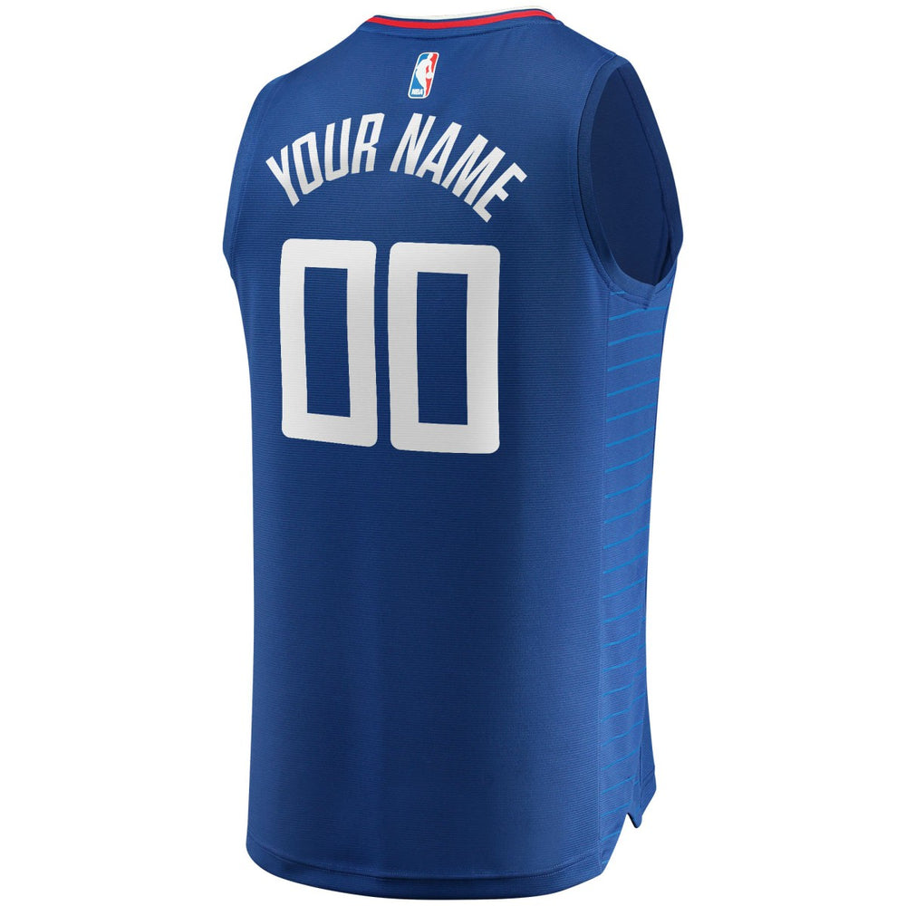 LA Clippers Youth Fast Break Custom Replica Jersey Royal - Icon Edition