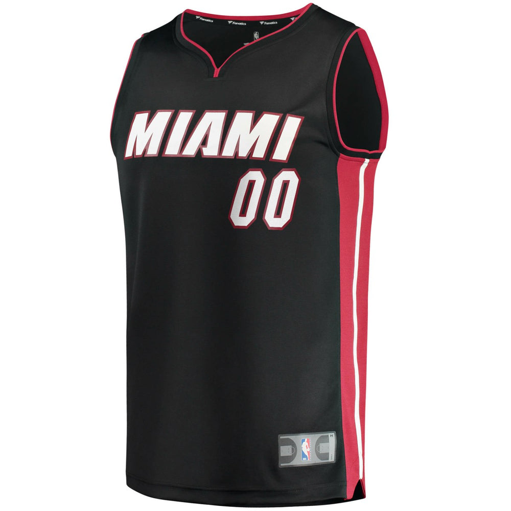 Miami Heat Youth Fast Break Custom Replica Jersey Black - Icon Edition