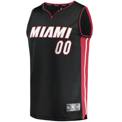 Miami Heat Youth Fast Break Custom Replica Jersey Black - Icon Edition