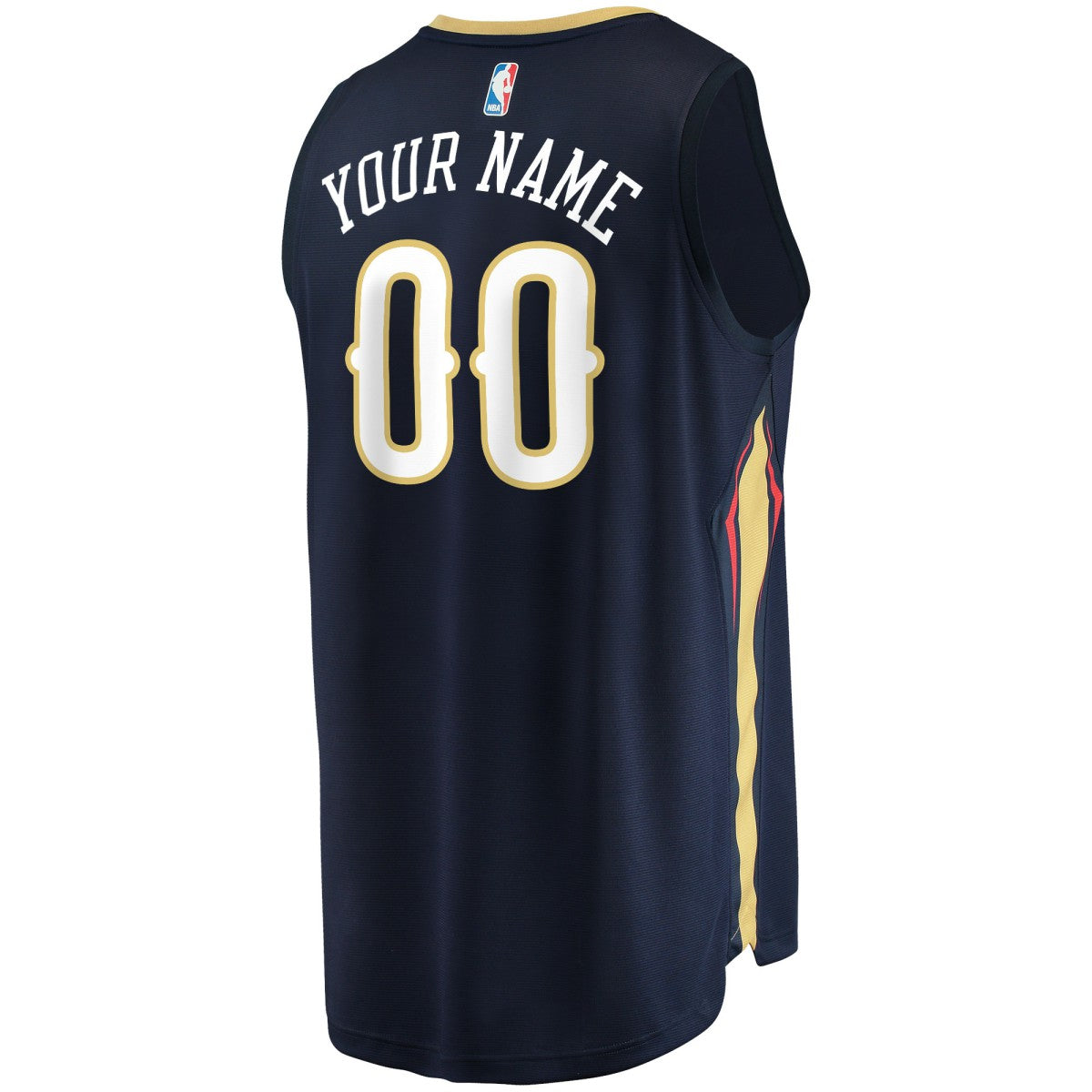 New Orleans Pelicans Youth Fast Break Custom Jersey - Navy - Icon Edition
