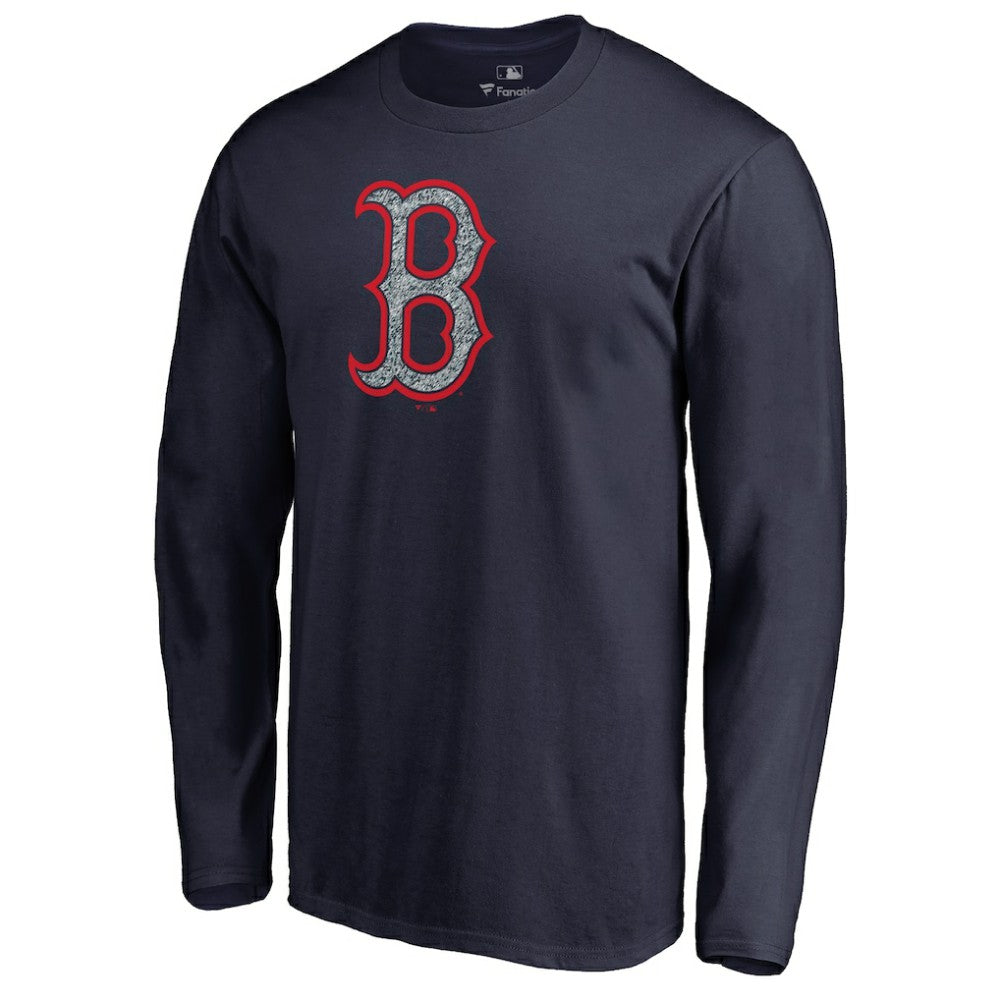 Boston Red Sox Static Logo Long Sleeve T-Shirt Navy