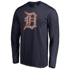 Detroit Tigers Static Logo Long Sleeve T-Shirt Navy