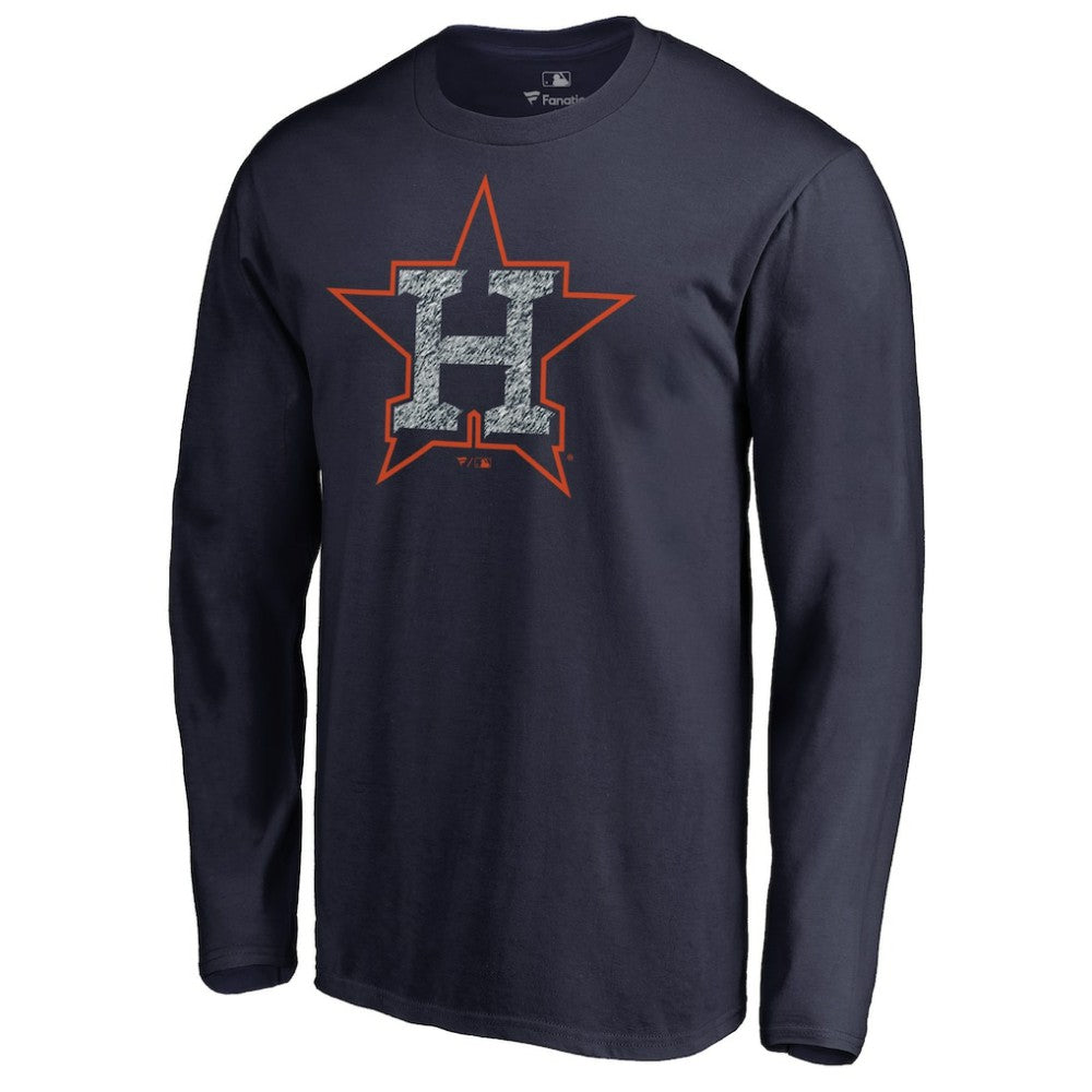 Houston Astros Static Logo Long Sleeve T-Shirt Navy