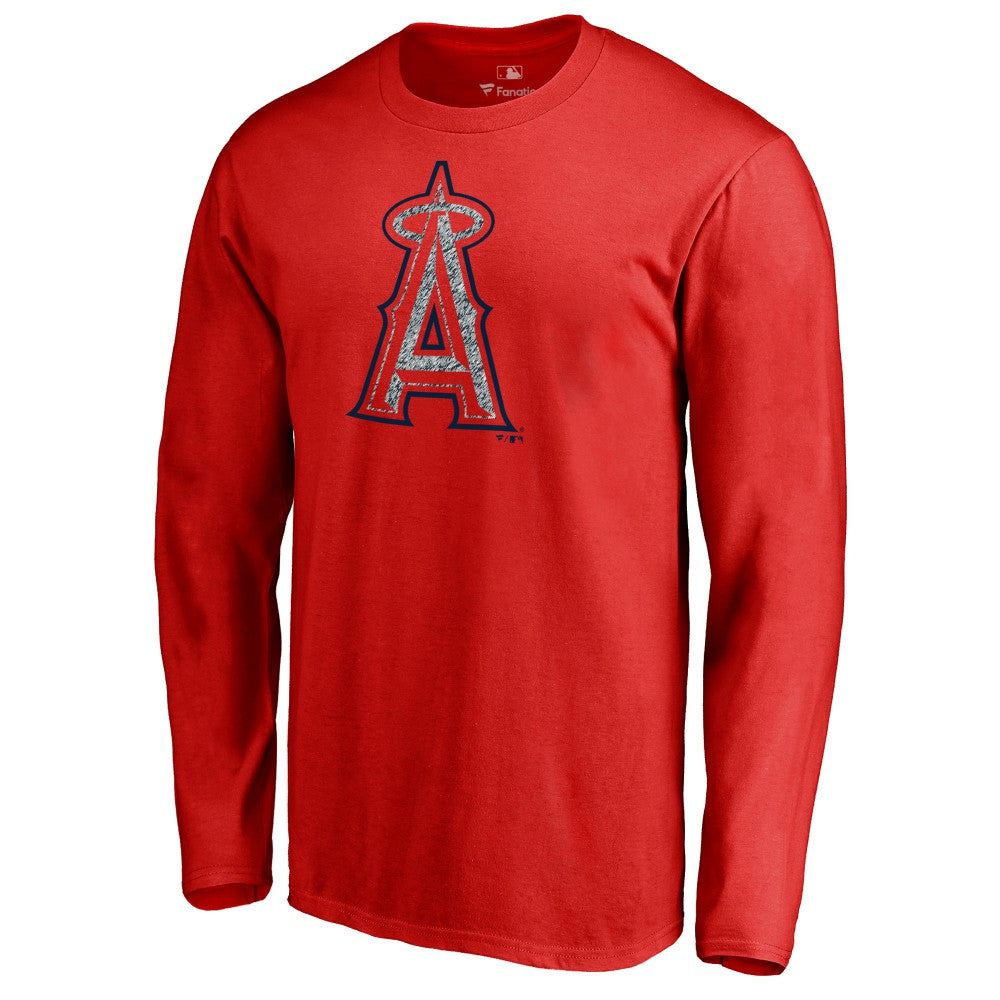 Los Angeles Angels Static Logo Long Sleeve T-Shirt Red