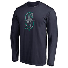 Seattle Mariners Static Logo Long Sleeve T-Shirt Navy