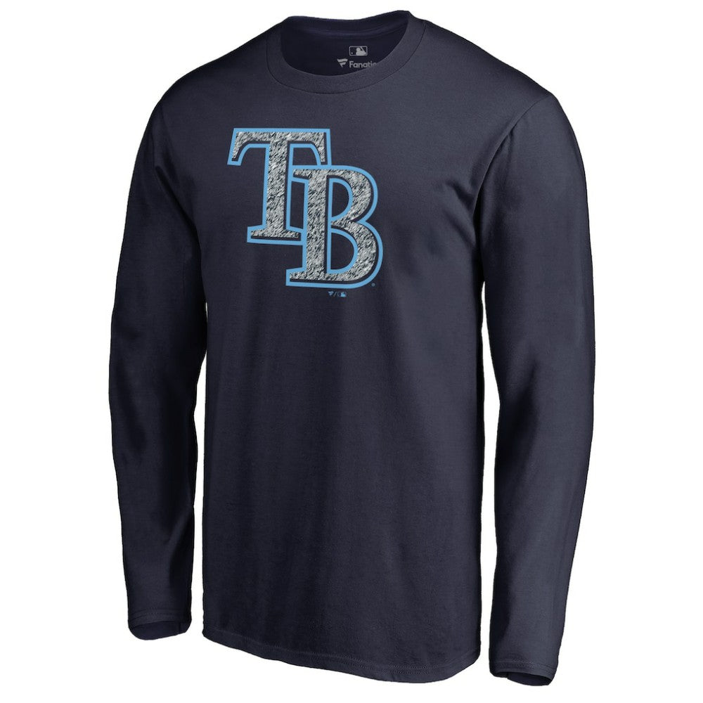 Tampa Bay Rays Static Logo Long Sleeve T-Shirt Navy