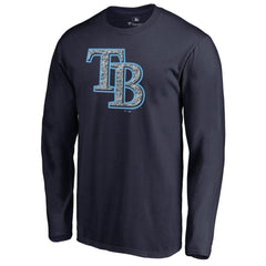 Tampa Bay Rays Static Logo Long Sleeve T-Shirt Navy