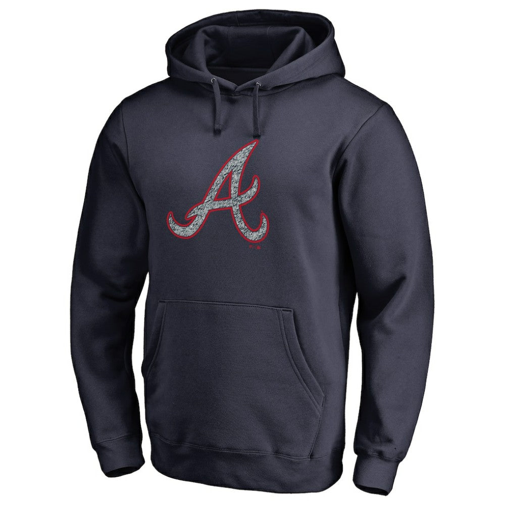 Atlanta Braves Static Logo Pullover Hoodie Navy
