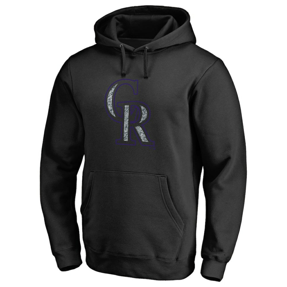 Colorado Rockies Static Logo Pullover Hoodie Black