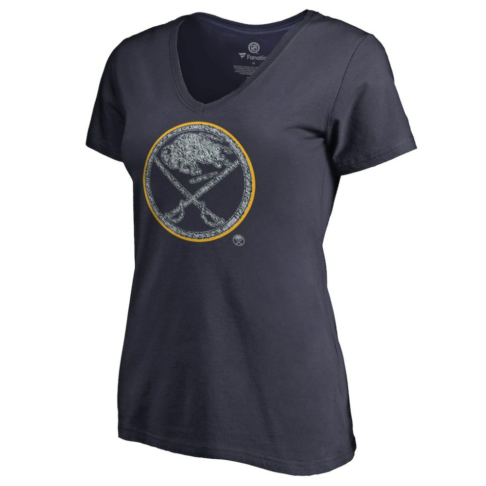Buffalo Sabres Women's Static Logo V-Neck T-Shirt Navy
