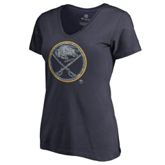 Buffalo Sabres Women's Static Logo V-Neck T-Shirt Navy