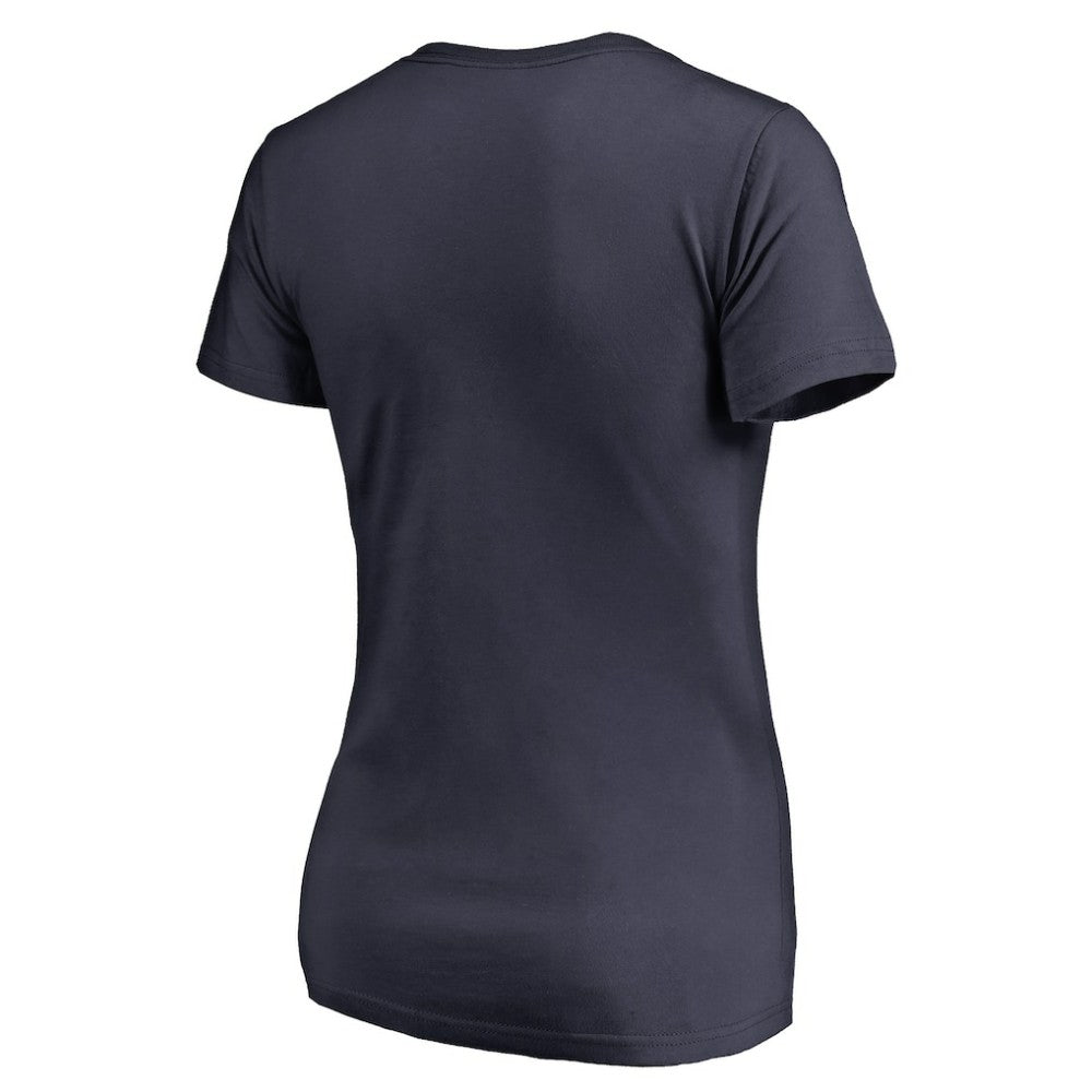 Columbus Blue Jackets Women's Static Logo V-Neck T-Shirt Navy