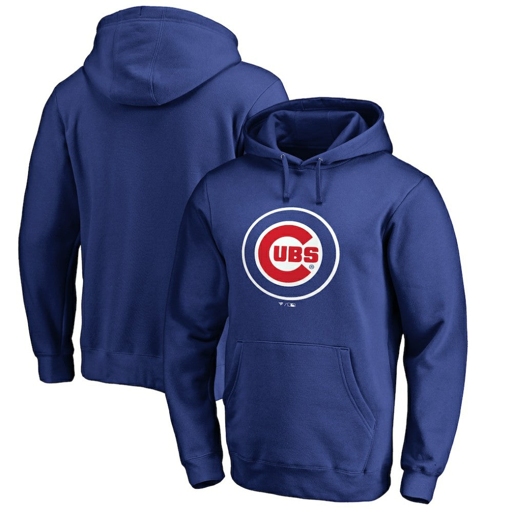 Chicago Cubs Official Wordmark Fitted Pullover Hoodie Royal