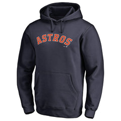 Houston Astros Official Wordmark Fitted Pullover Hoodie Navy