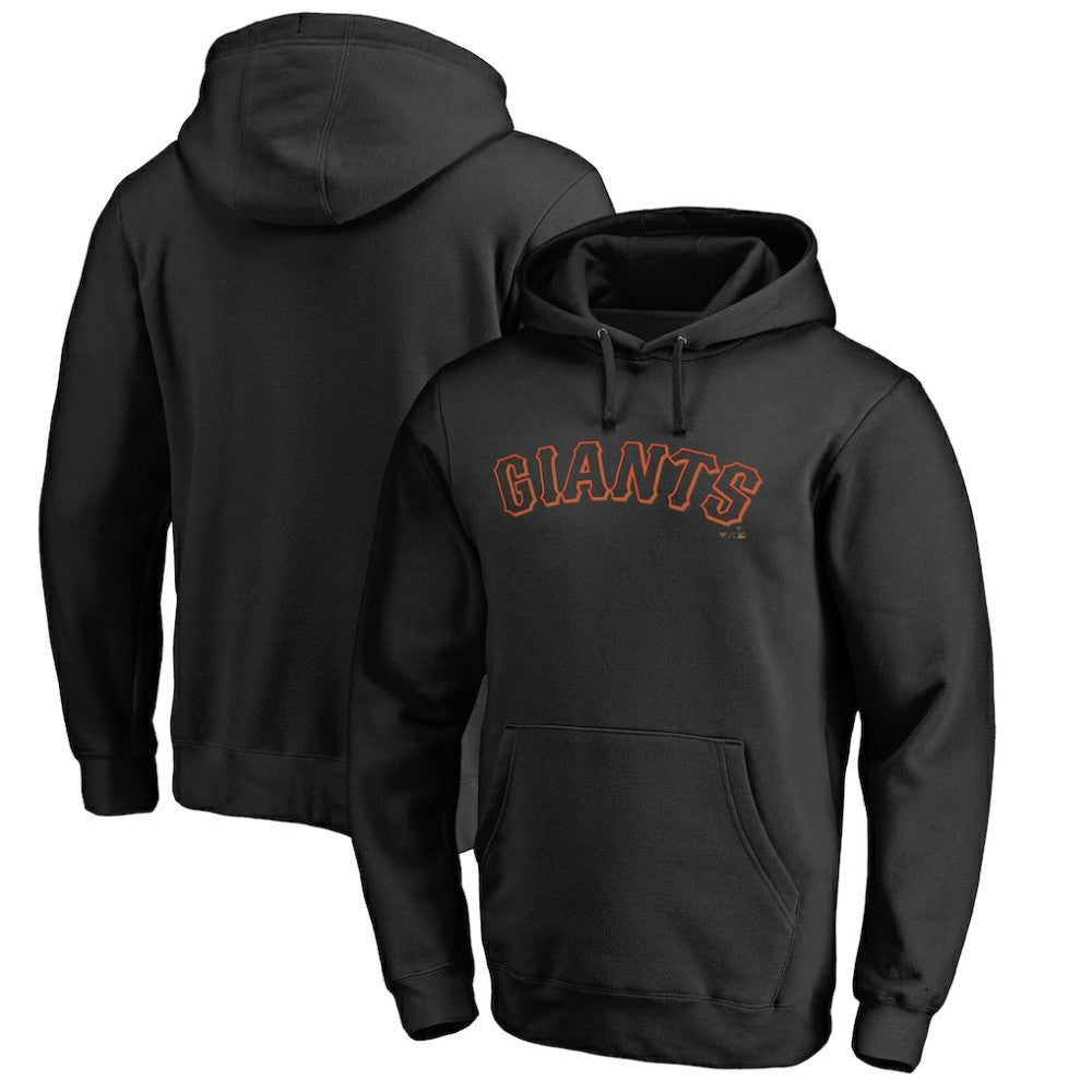 San Francisco Giants Official Wordmark Fitted Pullover Hoodie Black