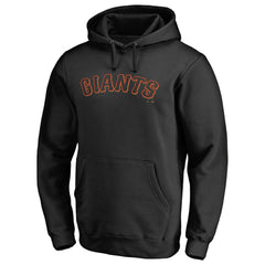 San Francisco Giants Official Wordmark Fitted Pullover Hoodie Black