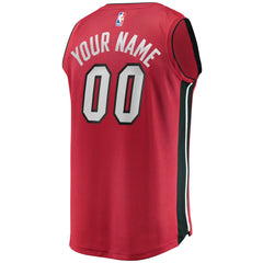 Miami Heat Youth Fast Break Replica Custom Jersey Red - Statement Edition