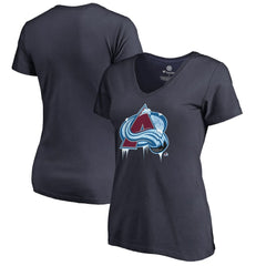 Colorado Avalanche Women's Fan Favorite Team Slogan V-Neck T-Shirt Navy