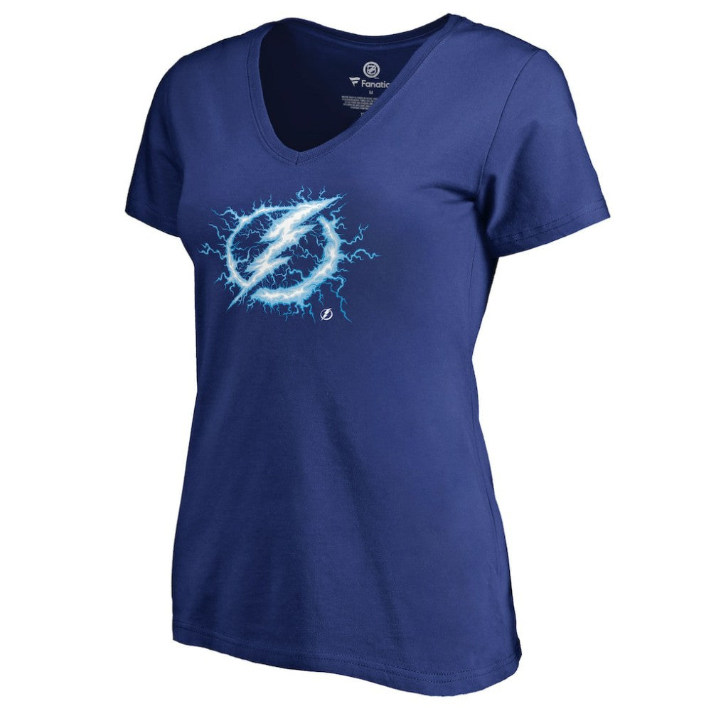 Tampa Bay Lightning Women's Fan Favorite Team Slogan V-Neck T-Shirt Blue