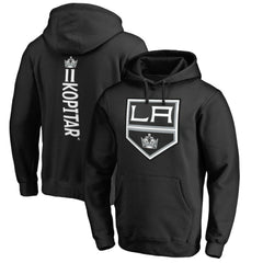 Anze Kopitar Los Angeles Kings Backer Name & Number Pullover Hoodie Black