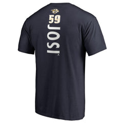 Roman Josi Nashville Predators Backer Name & Number T-Shirt Navy