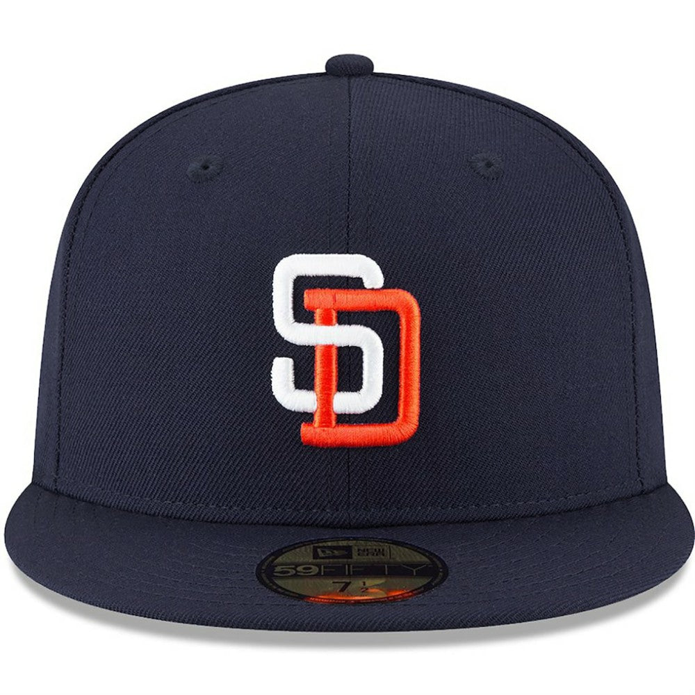 San Diego Padres Cooperstown Collection Wool 59FIFTY Fitted Hat Navy | New Era