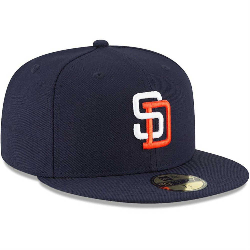 San Diego Padres Cooperstown Collection Wool 59FIFTY Fitted Hat Navy | New Era