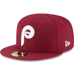 Philadelphia Phillies Cooperstown Collection Wool 59FIFTY Fitted Hat Maroon | New Era