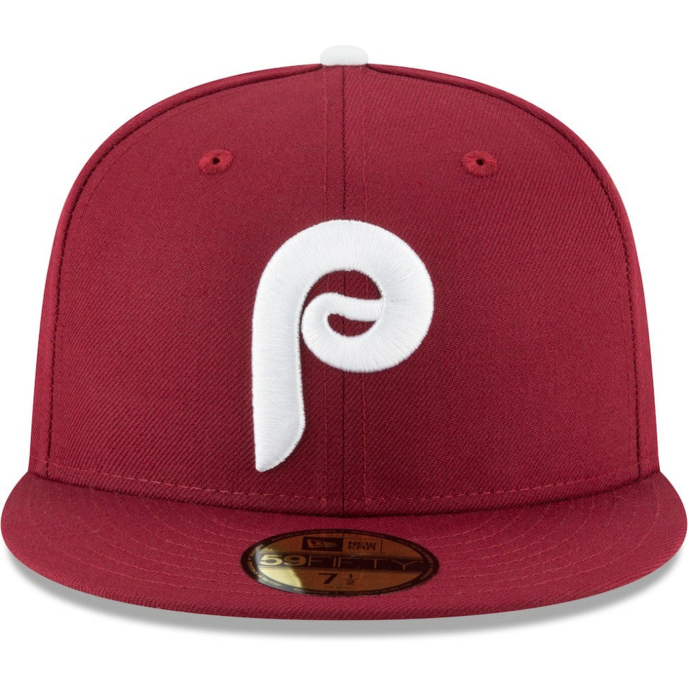 Philadelphia Phillies Cooperstown Collection Wool 59FIFTY Fitted Hat Maroon | New Era
