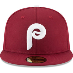 Philadelphia Phillies Cooperstown Collection Wool 59FIFTY Fitted Hat Maroon | New Era
