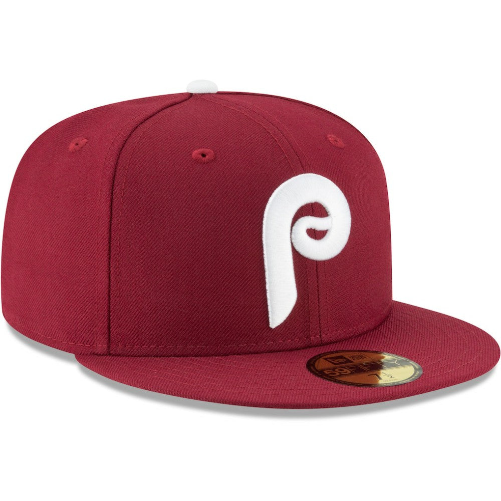 Philadelphia Phillies Cooperstown Collection Wool 59FIFTY Fitted Hat Maroon | New Era