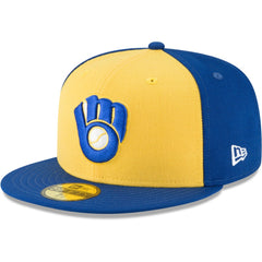 Milwaukee Brewers Cooperstown Collection Wool 59FIFTY Fitted Hat Yellow | New Era