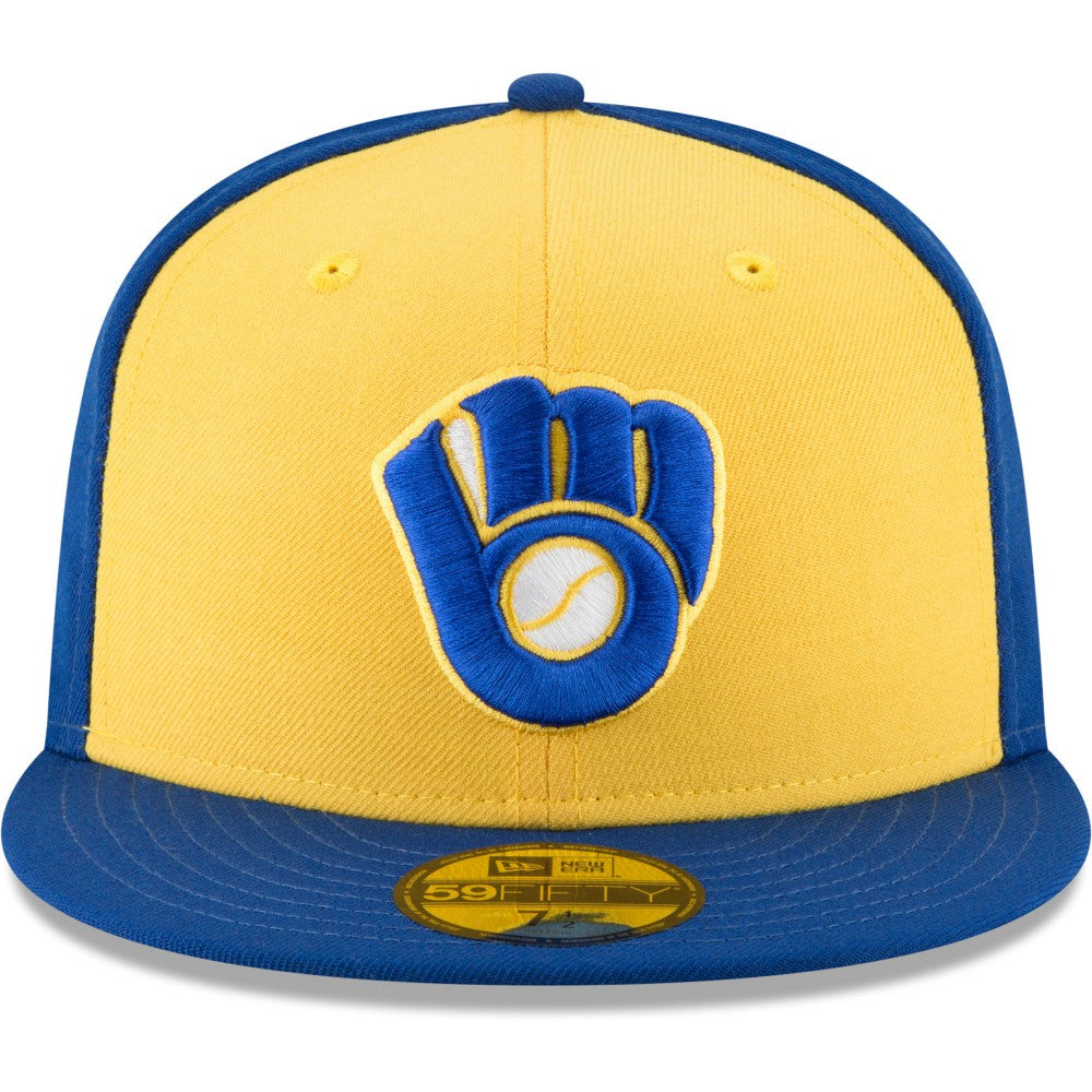 Milwaukee Brewers Cooperstown Collection Wool 59FIFTY Fitted Hat Yellow | New Era